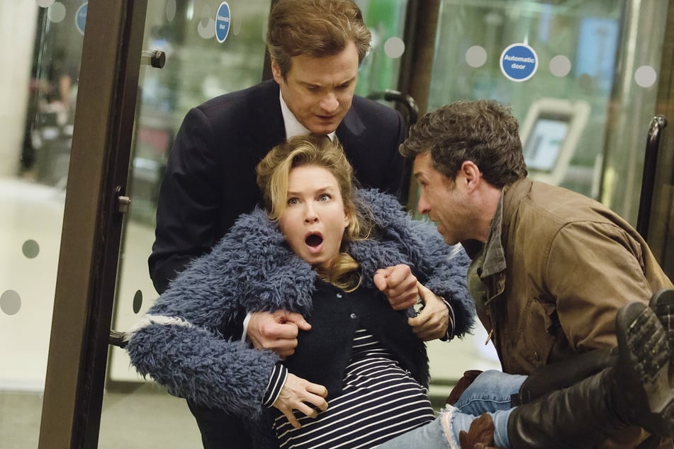 Bridget Jones (Renée Zellweger, 55) weiß nicht, wer der Vater ihres Kindes ist: Mark Darcy (Colin Firth, 64) oder Jack Qwant (Patrick Dempsey, 59).