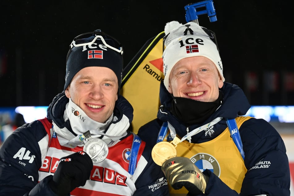 Am Holmenkollen in Oslo sollen Tarjei (l.) und Johannes Thingnes Bø (31) gebührend verabschiedet werden.