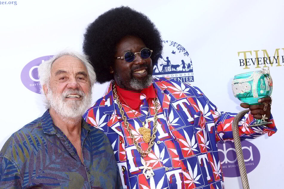 Tommy Chong and Afroman (r.) attend the 2019 Daytime Beauty Awards at The Taglyan Complex in Los Angeles, California.