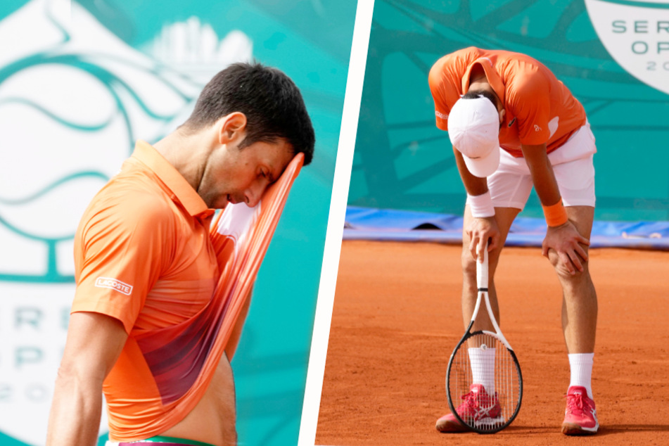 Novak Djokovic (34) verlor den dritten Satz in Belgrad völlig angeschlagen mit 0:6.
