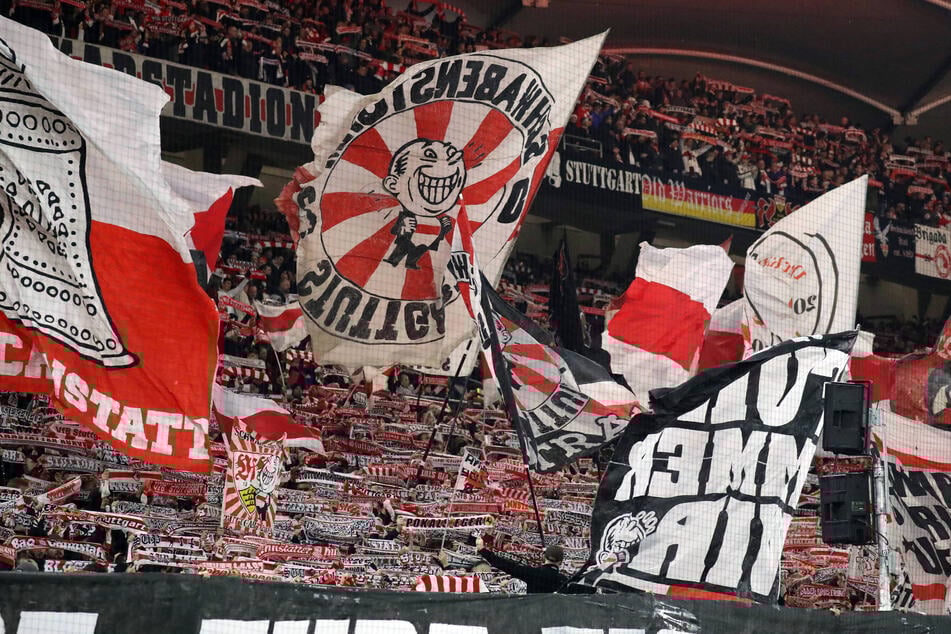 Schade. So wird die Heimkurve der Schwaben beim Spiel gegen den israelischen Klub Maccabi Tel Aviv definitiv nicht aussehen.