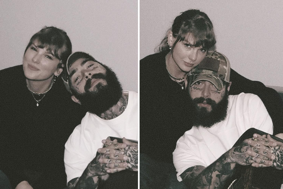 Taylor Swift (l.) has released a new acoustic version of Fortnight (feat. Post Malone).