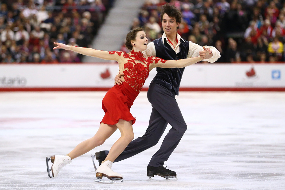 Alexandra Paul (†31) mit Partner und Ehemann Mitchell Islam (33) während der "Canadian Tire National Figure Skating Championships" 2014.