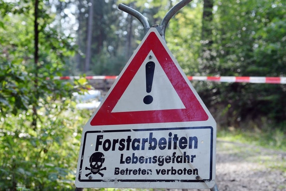 Während der Arbeiten wurde der Bereich in Wald mit Schildern abgesperrt. (Symbolfoto)
