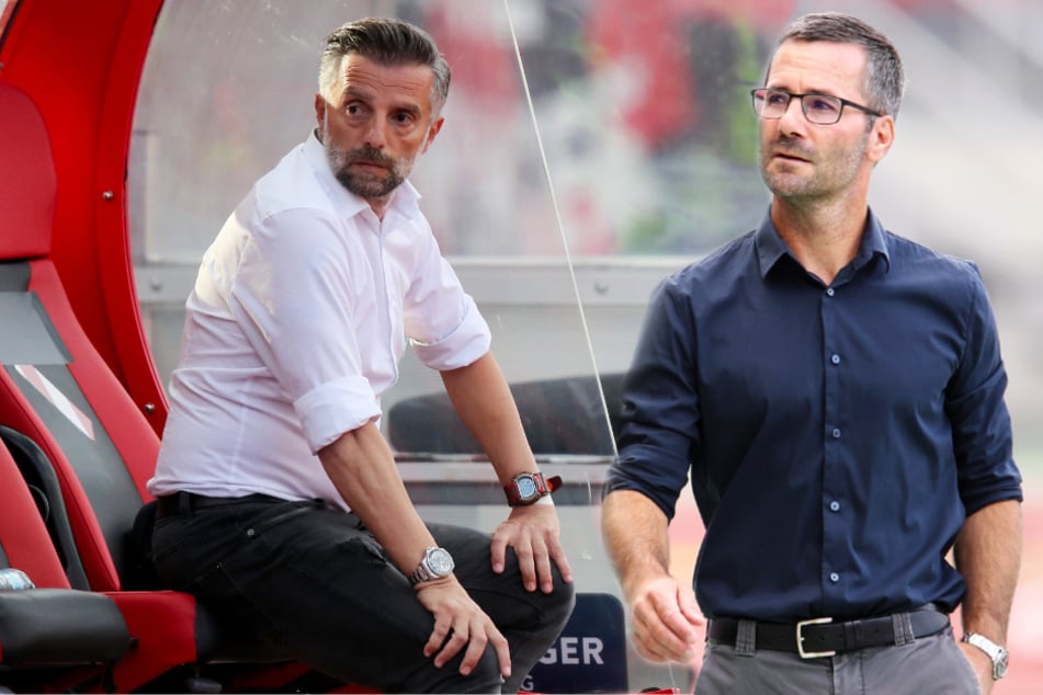FCI-Coach Tomas Oral (l.) muss mit seiner Mannschaft einen 0:2-Rückstand aufholen. Nürnbergs Interimstrainer Michael Wiesinger warnt vor dem Gegner.