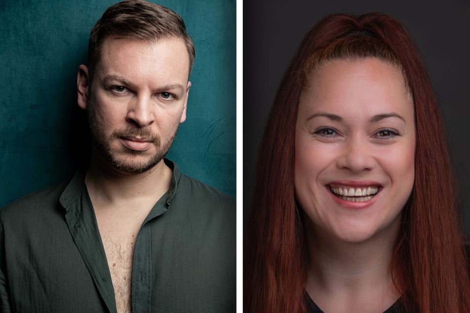 Ein Sänger und eine Sängerin treten gegeneinander an.