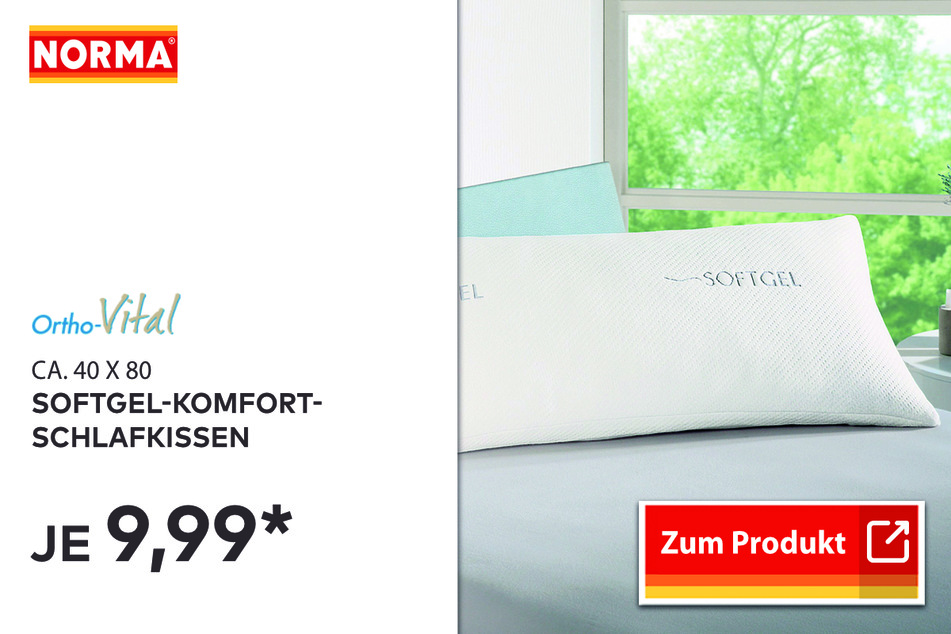 Softgel-Komfort-Schlafkissen für 9,99 Euro