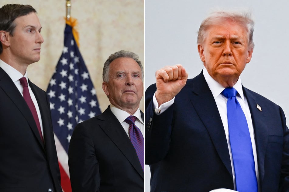 President Donald Trump (r.) has canceled his envoys' trip to Pakistan for talks aimed at ending the Iran war.