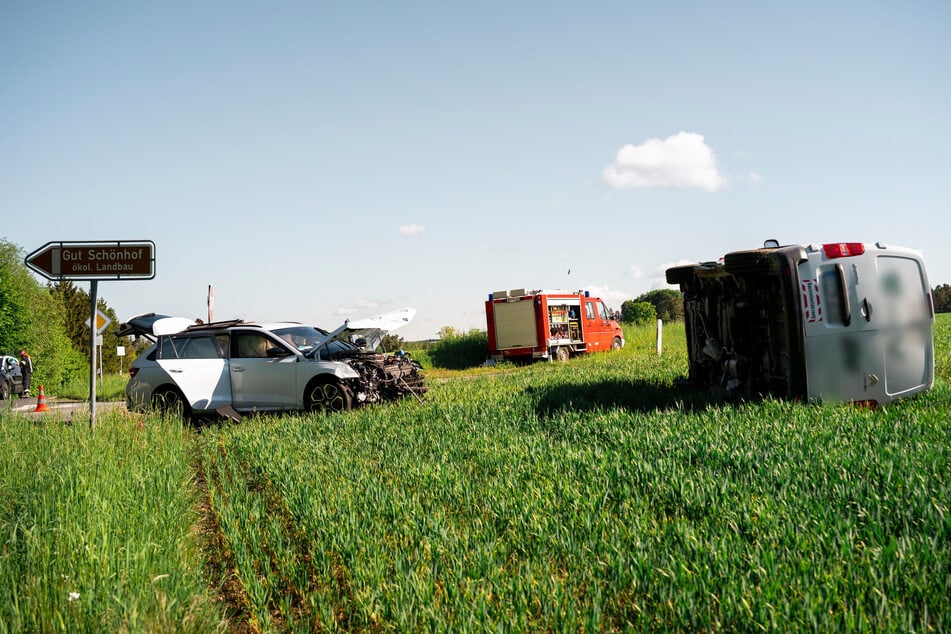 Stoppschild missachtet: Drei Schwerverletzte bei Unfall in Oberfranken