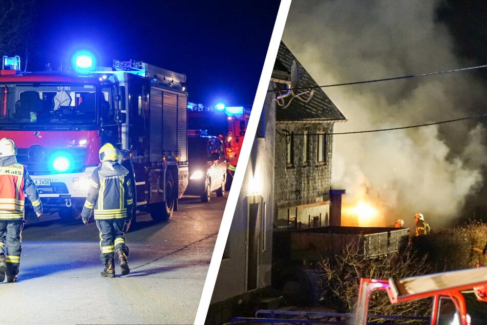 Wohnhaus im Landkreis Bautzen steht in Flammen: Zahlreiche Kräfte im Einsatz