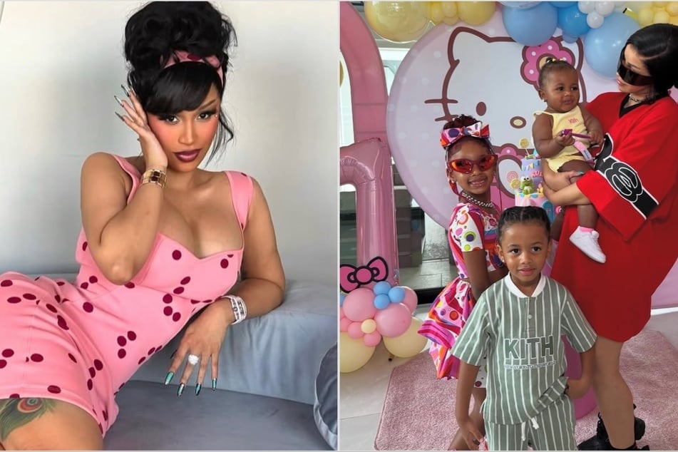 Cardi B (l.) alleges that she's her three kids "sole" provider amid her divorce from their father, Offset.