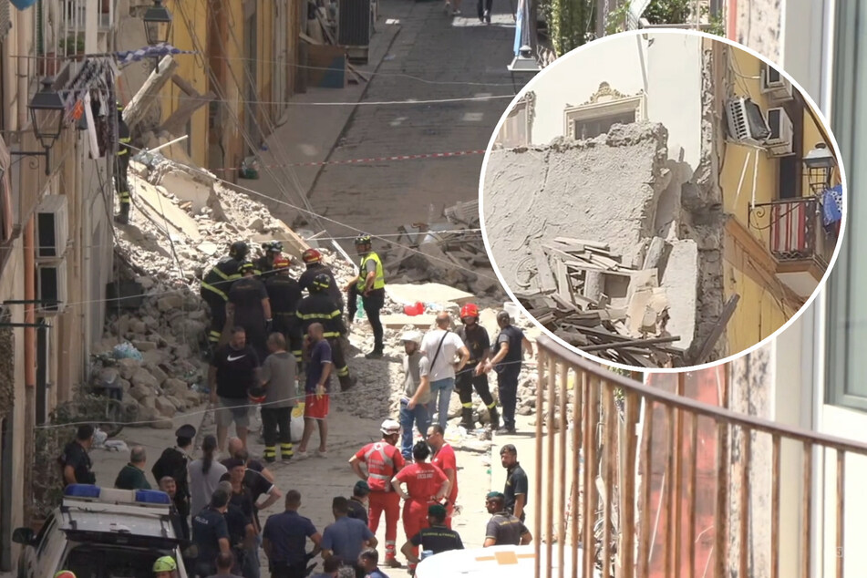 Dreistöckiges Wohngebäude stürzt ein: Menschen unter den Trümmern verschüttet