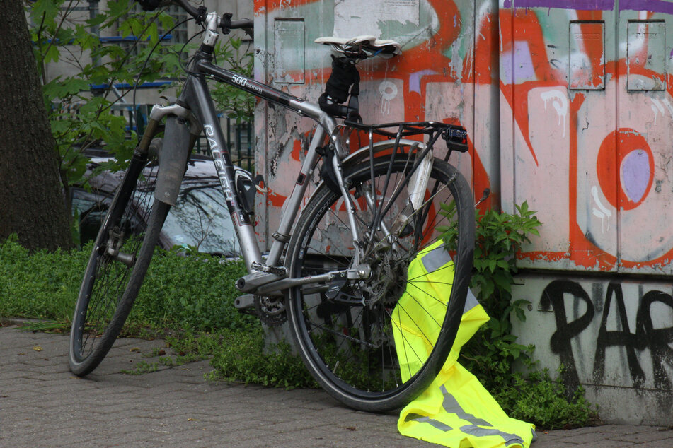 Das Hinterrad des Fahrrads wurde in Mitleidenschaft gezogen.
