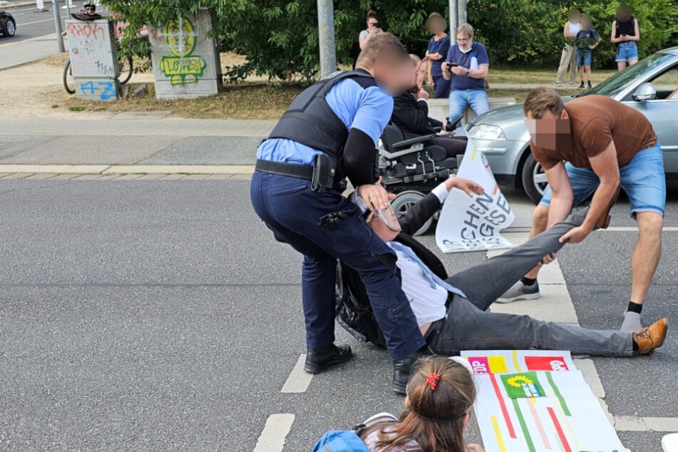 Klimakleber am Mittwoch vor Chemnitzer Amtsgericht