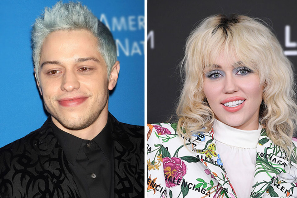 Miley Cyrus (r.) will be joined by Pete Davidson (l.) as co-host for NBC's live New Year's Eve special, Miley’s New Year’s Eve Party.
