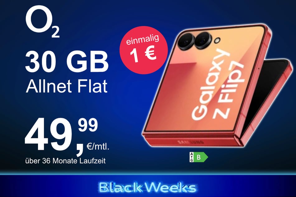Das Samsung Galaxy Z Flip7 im o2 Mobile M für einmalig 1 Euro.