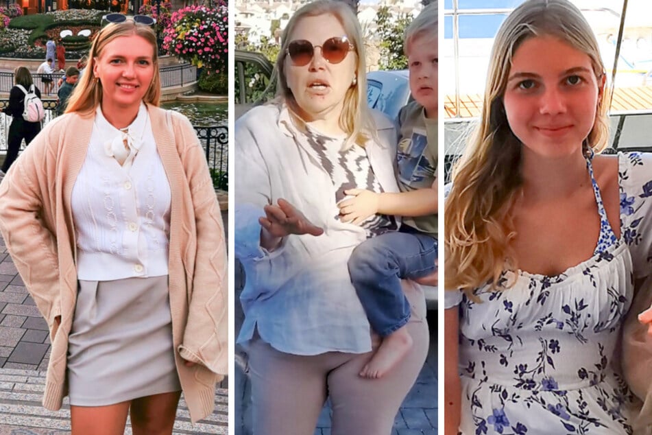 Anastasiia Chikina (32, l.), ihre Mutter Angela Nikolenko (58, M.) und ihre Schwester Daria Nikolenko (15) sind mit dem kleinen Oliver spurlos verschwunden.