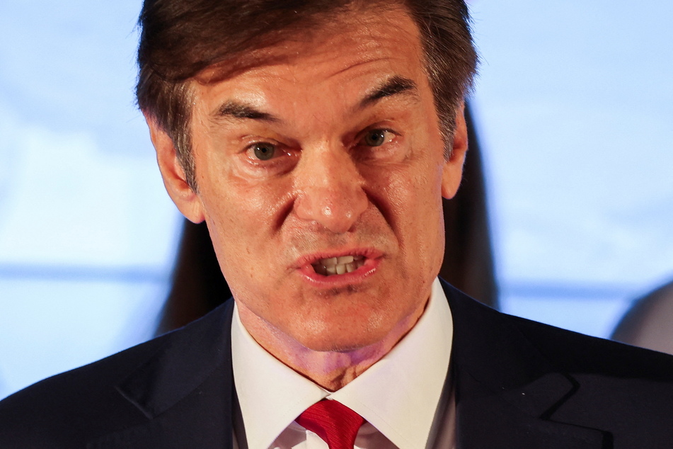 Dr. Mehmet Oz speaks at his primary election night watch party in Newtown, Pennsylvania.