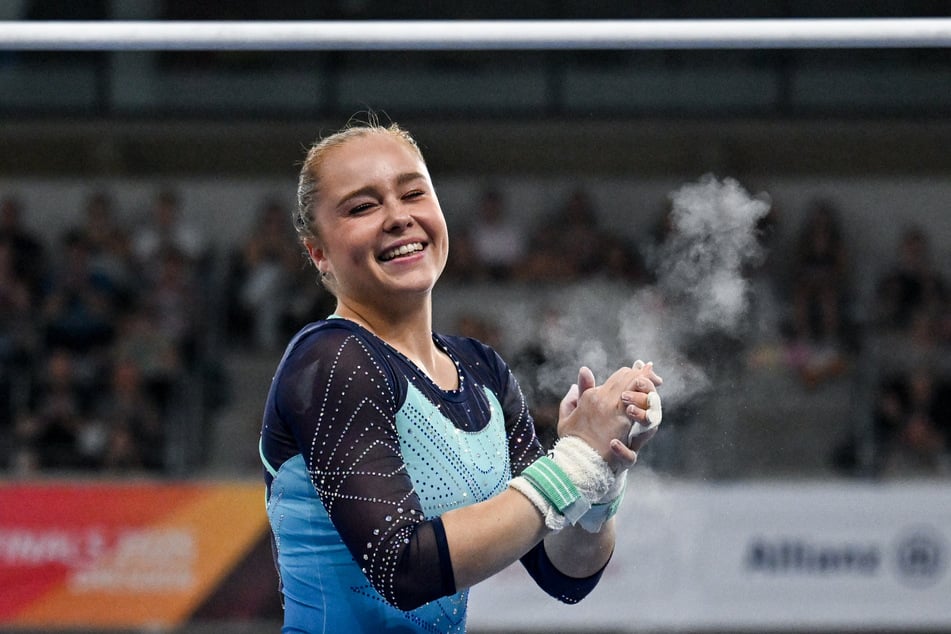 Meolie Jauch (18) feierte mit Gold am Stufenbarren ein beeindruckendes Comeback.