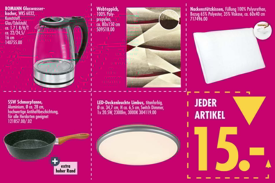 Eröffnungsdeals für je 15 Euro