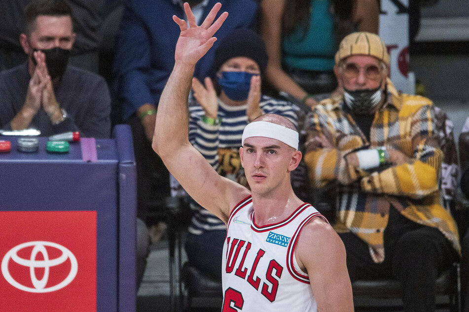 Out since January with a wrist injury, Bulls guard Alex Caruso returned for action on Saturday night.