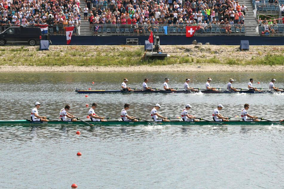 Österreich, Linz/Ottensheim: Rudern: Weltmeisterschaft 2019, Finale, Achter mit Steuermann, Männer.