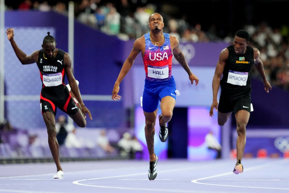 Quincy Hall won gold in the men's 400-meter final and set the fourth-best time in the event's history with 43.40 seconds!