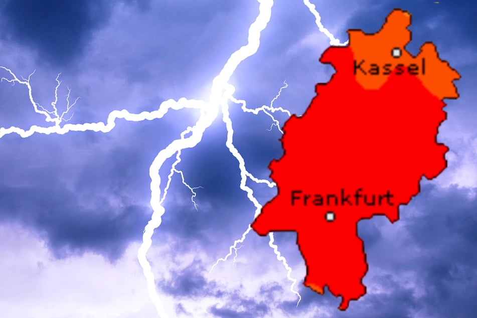 Der Deutsche Wetterdienst prognostiziert Schauer und teils kräftige Gewitter. Auch der Dienst Wetteronline.de (Grafik) sagt ein hohes Gewitterrisiko für Hessen voraus.