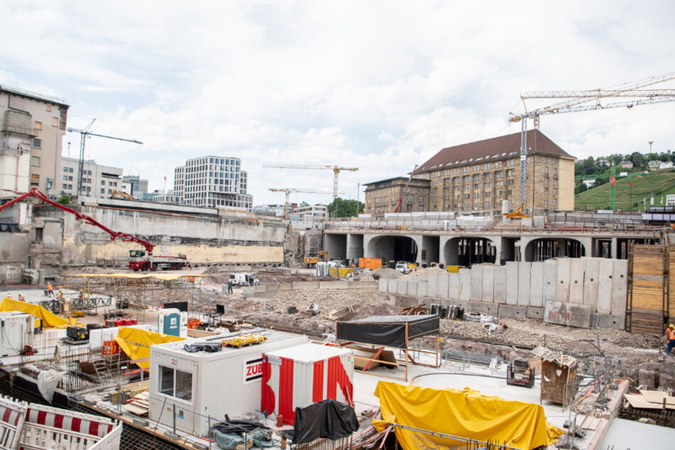 Die Baustelle für das Großprojekt Stuttgart 21.