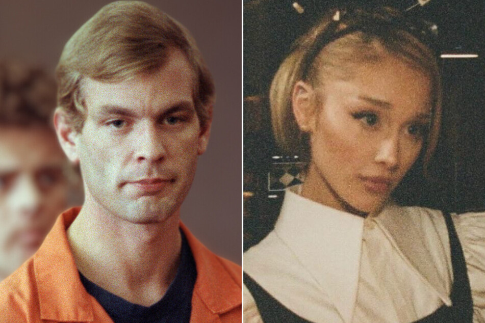 Ariana Grande (r.) was called "sick" by one of serial killer Jeffrey Dahmer's victims' family members.