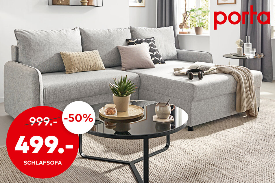 Schlafsofa für 499 statt 999 Euro.