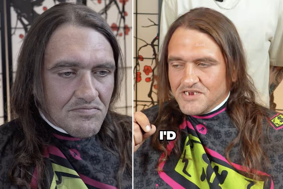 Der 40-Jährige war seit rund fünf Jahren nicht mehr beim Friseur. Dementsprechend lang waren auch seine Haare.