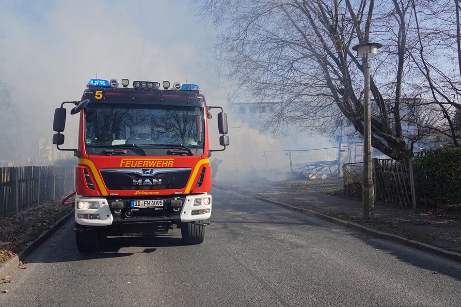 Eine leerstehende Baracke war an der Caspar-David-Friedrich-Straße in Brand geraten.