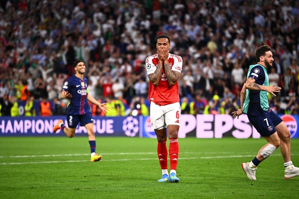 Arsenals Gabriel stand die Enttäuschung nach dem verschossenen Elfmeter ins Gesicht geschrieben.