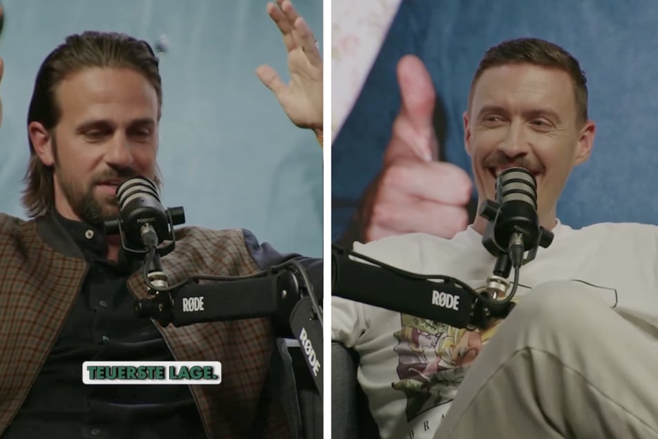 Im Podcast "Flatterball" plaudern Martin Harnik (37, l.) und Max Kruse (37) über Fußball und das Drumherum.