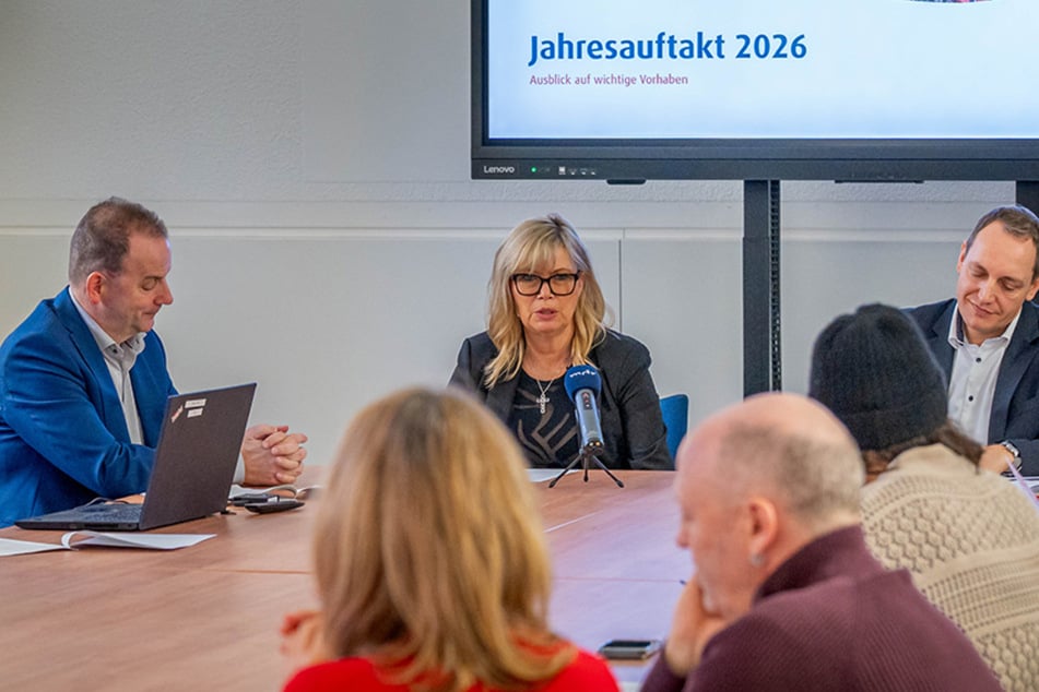Magdeburgs Oberbürgermeisterin Simone Borris (63, parteilos) sprach beim Jahresauftakt von vielen Projekten für die Stadt.