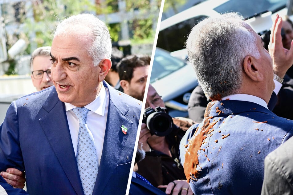 Nahost-Konflikt: Schah-Sohn Pahlavi mit Tomate beworfen