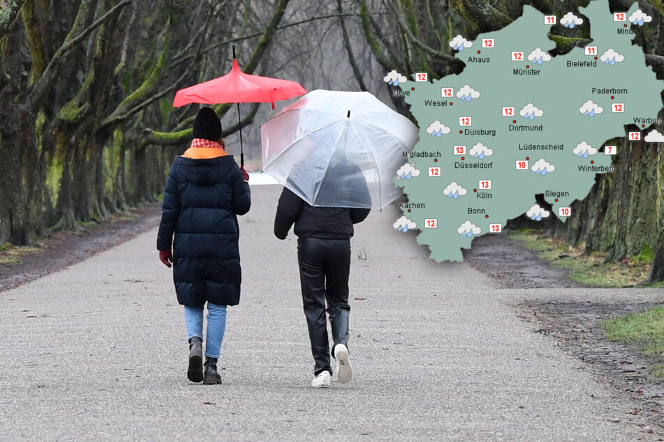 Grau, regnerisch und windig: Wetterdienst warnt in NRW vereinzelt vor Sturmböen