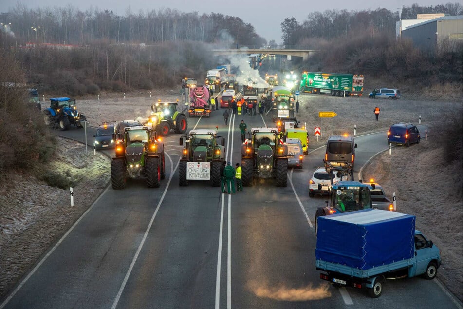 Bauernproteste: In Sachsen können sich die meisten sicher noch gut an Bilder wie dieses erinnern.