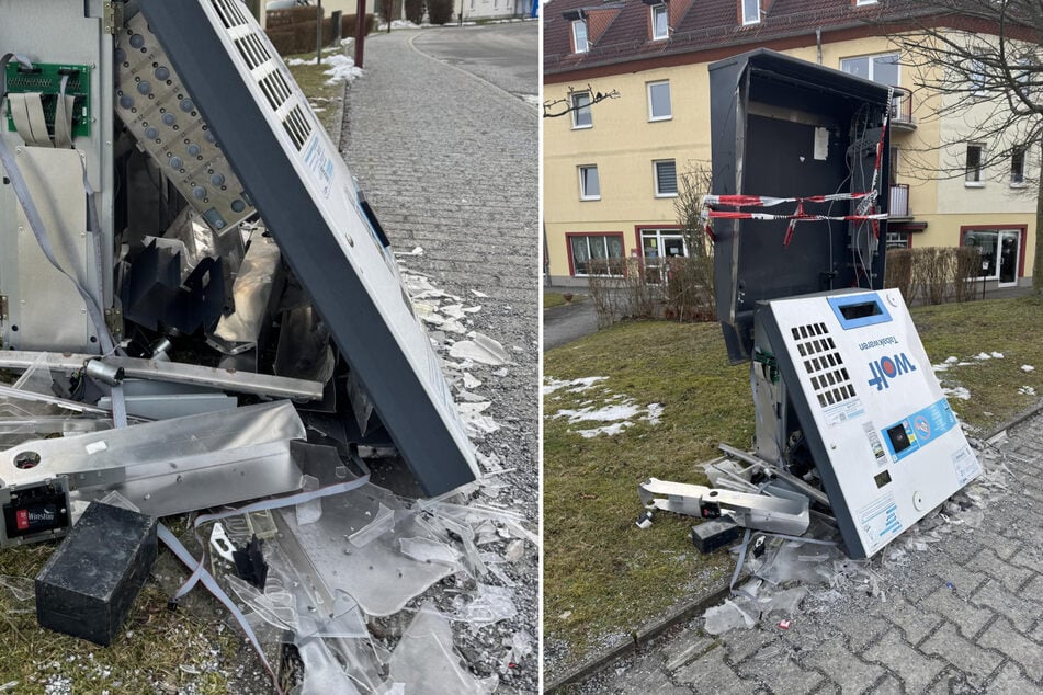 In Bischofswerda wurde ein Zigarettenautomat gesprengt.