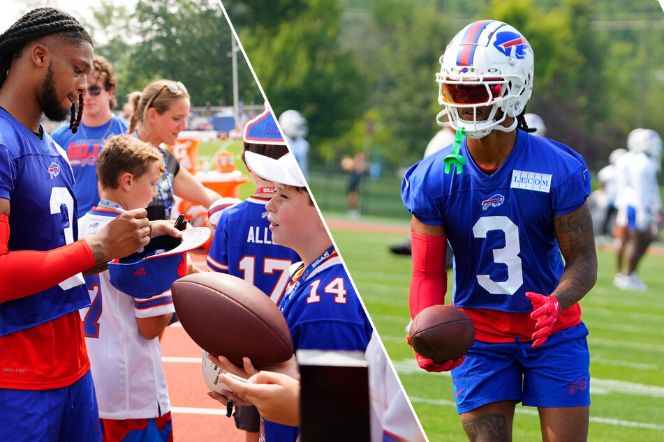 Damar Hamlin attended his first full-pads practice with the Buffalo Bills since his cardiac arrest in January.