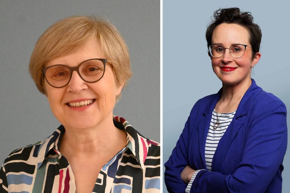 Veronika Bäcker (l.), Präsidentin, und Katrin Böhnke, Vizepräsidentin der MigräneLiga e.V. Deutschland, einer Selbsthilfeorganisation für Menschen mit Migräne und Kopfschmerzen.