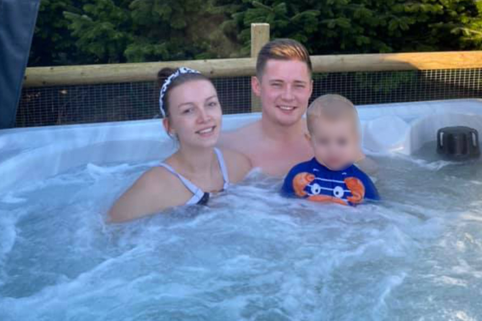 Amy Williams with her family.