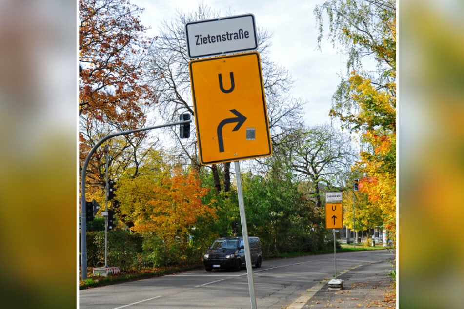 Die Ampelanlage wurde während der Bauarbeiten auf der Zietenstraße eingerichtet.