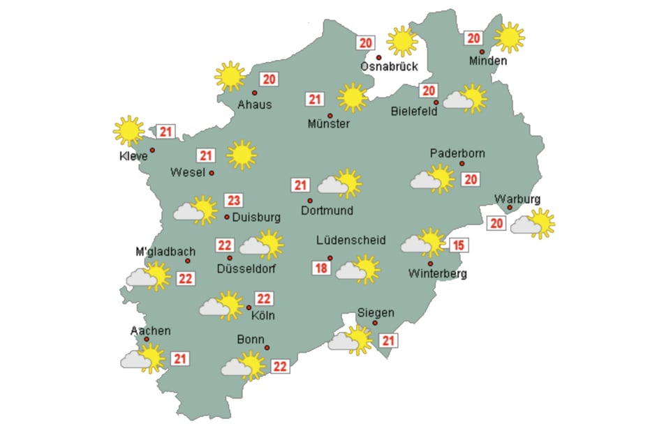 Bis zu 22 Grad kann man am Donnerstag in Köln erwarten.