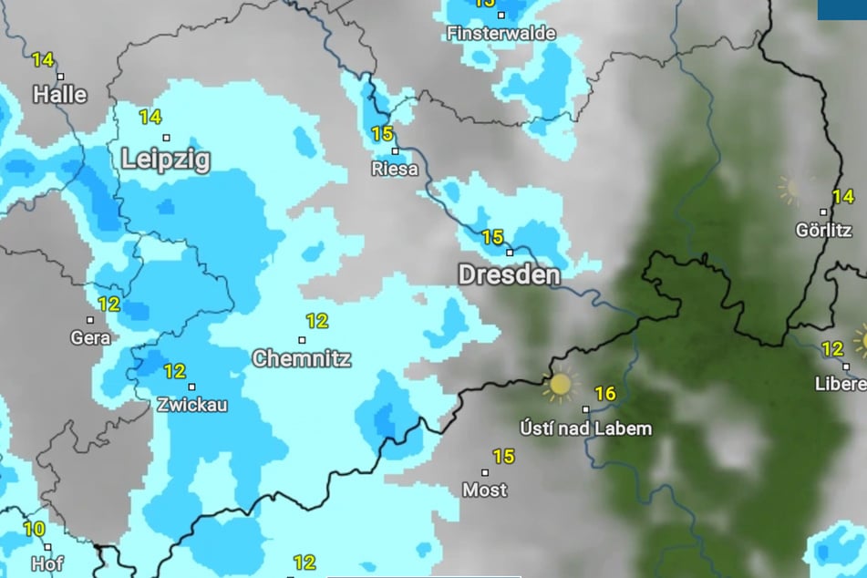 Die Prognose für den heutigen Abend: Weite Teile des Erzgebirges, die Landeshauptstadt und Leipzig werden nass. In den anderen Regionen kommt der Regen höchstwahrscheinlich zu anderen Zeitpunkten.