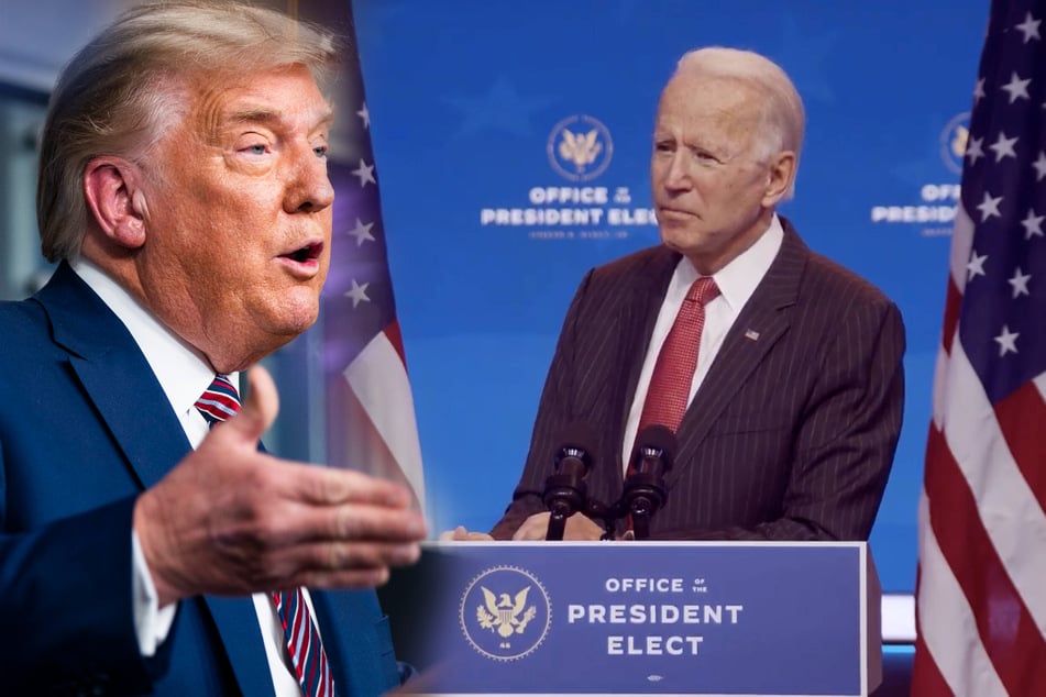 President Donald Trump has giben given the GSA a green light to work with the incoming Biden administration (collage).