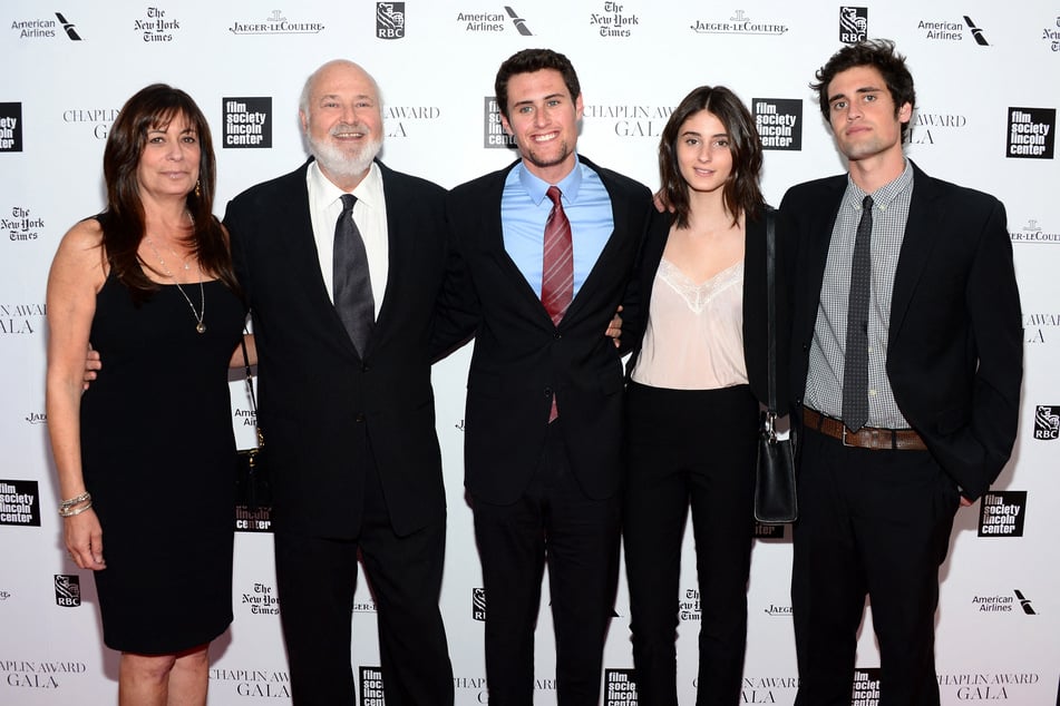 Honoree Rob Reiner (second from l.) poses with his family at the 41st Annual Chaplin Award Gala at the Lincoln Center for the Performing Arts in New York City on April 28, 2014.