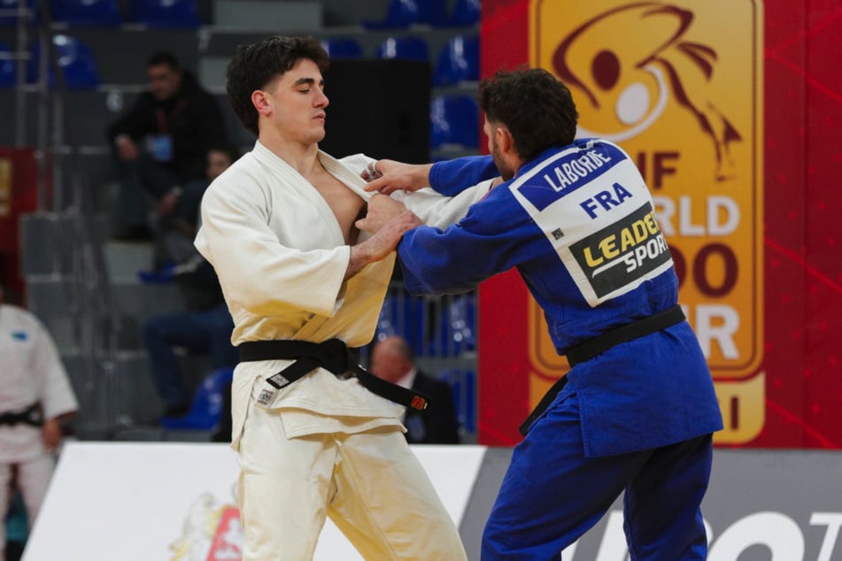 Akaki Japaridze (24, l.) darf nie wieder in der Judo-Bundesliga antreten. (Archivfoto)