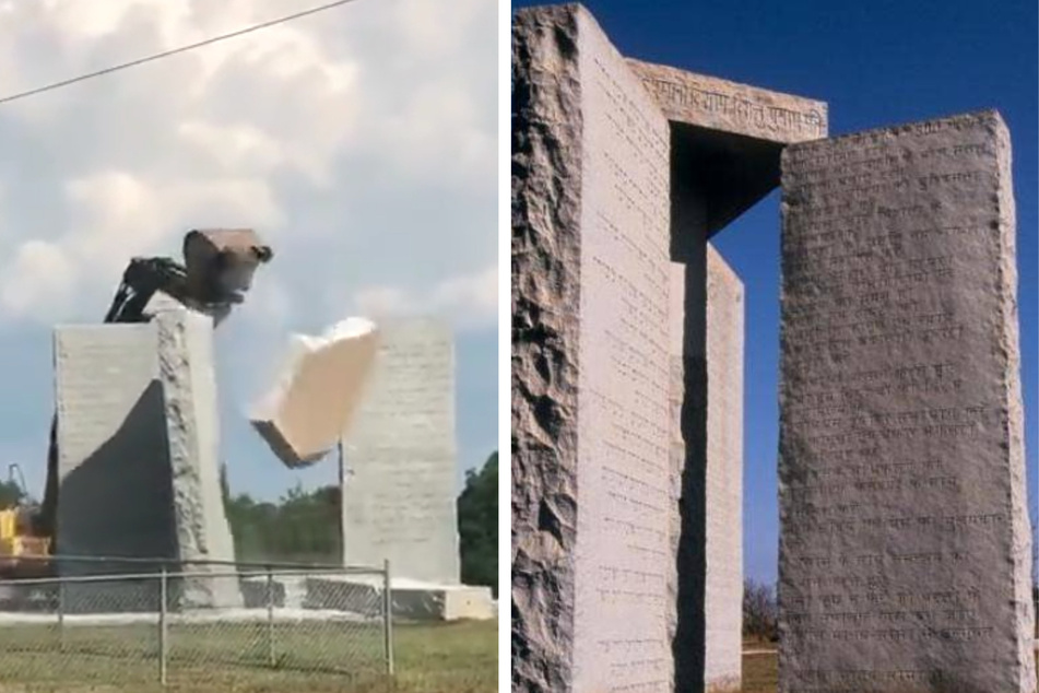The Georgia Guidestones, a monument referred to as the "American Stonehenge", was demolished after an explosion partially destroyed it.
